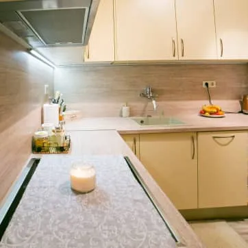 Beige bútorlap és Light tivoli munkalap